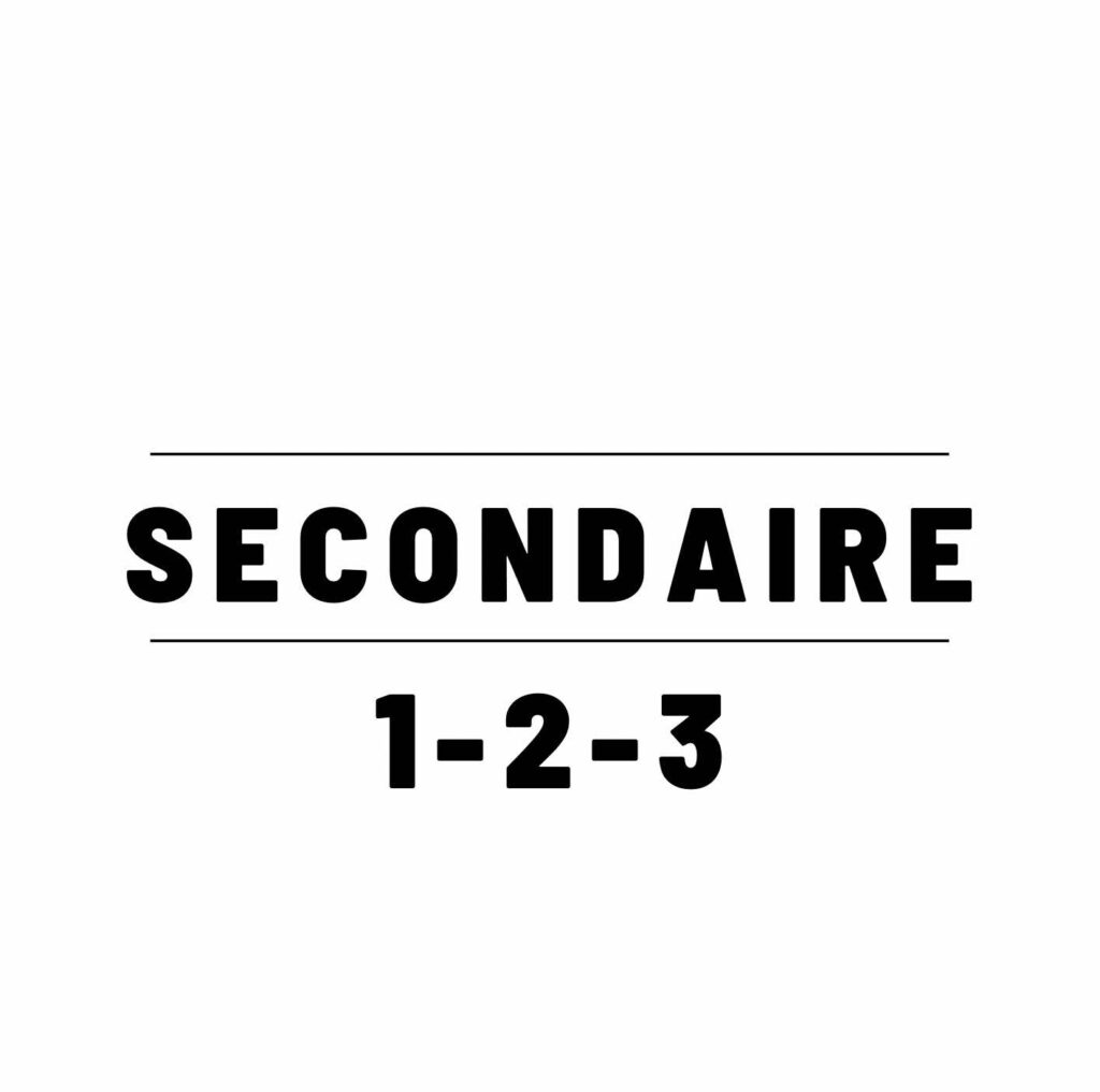 H25 | Secondaire 1-2-3