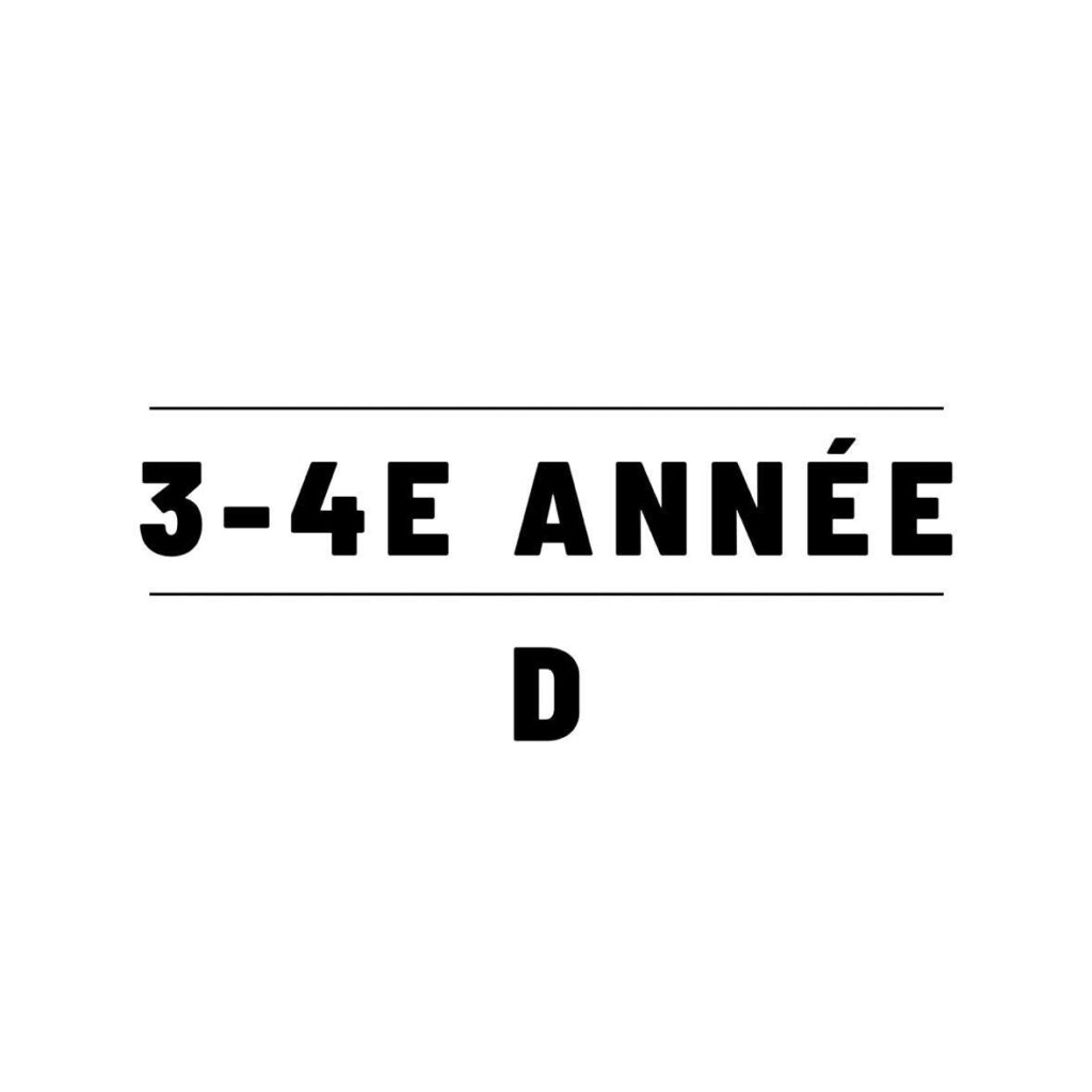 H25 | 3-4e année D